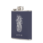 Vintage-Ananas-Monogramm Flachmann (Links)