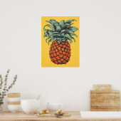 Vintage Ananas Poster (Küche)