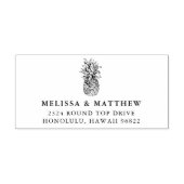 Vintage Ananas-Rücksendeadresse Permastempel (Design)