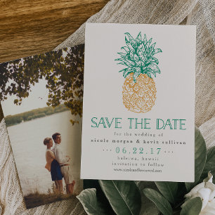 Vintage Ananas Save the Date