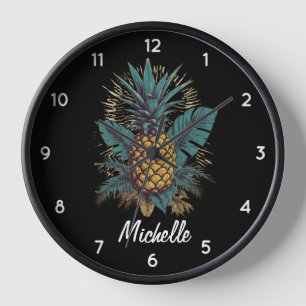 Vintage Ananas Sommerurlaub Personalisiert Uhr