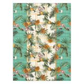 Vintage Ananas und Blütenblätter geprüft Tischdecke (Vorderseite)