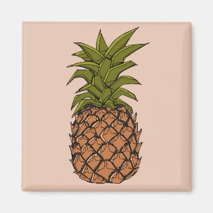 Vintage-Ananasfrucht Magnet