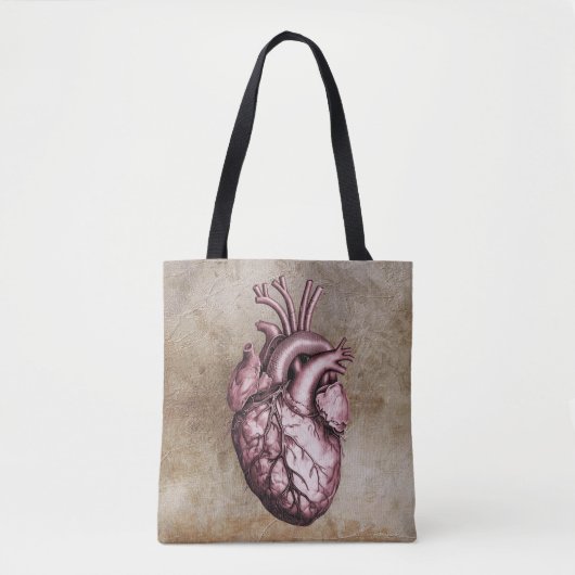 Vintage anatomical illustration of the human heart tasche (Vorderseite)
