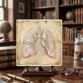 Vintage Anatomical Lungs Illustration Sketch Fliese