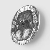 Vintage Anatomical Mouth Runde Wanduhr (Winkel)