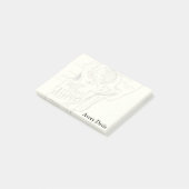 Vintage Anatomie Anterolateral Region des Schädels Post-it Klebezettel (angewinkelt)