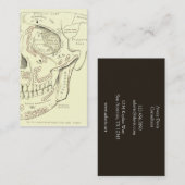 Vintage Anatomie Anterolateral Region des Schädels Visitenkarte (Vorne/Hinten)