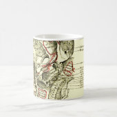 Vintage Anatomie-Basis des Schädel External Kaffeetasse (Mittel)