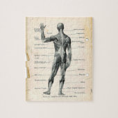 Vintage Anatomie-Buchseiten Puzzle (Vertikal)