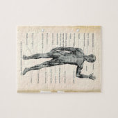 Vintage Anatomie-Buchseiten Puzzle (Horizontal)
