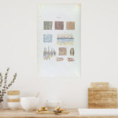 Vintage Anatomie der menschlichen Haarhaut und der Poster (Küche)