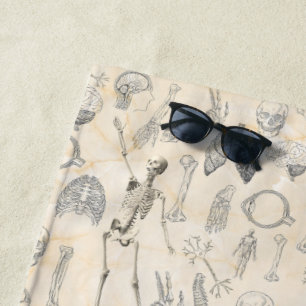 Vintage Anatomie des Menschen für den Arzt Strandtuch