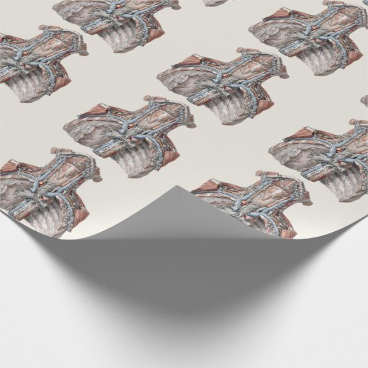 Vintage Anatomie des Menschen Geschenkpapier (Ecke)
