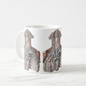Vintage Anatomie des Menschen Kaffeetasse (Vorderseite Links)