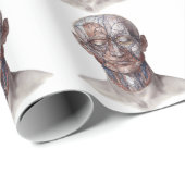 Vintage Anatomie des Menschen, Kopf-Throat-Nase Geschenkpapier (Rolleneckpunkt)