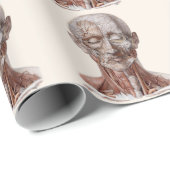 Vintage Anatomie des Menschen, Kopf-Throat-Nase Geschenkpapier (Rolleneckpunkt)