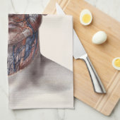 Vintage Anatomie des Menschen, Kopf-Throat-Nase Geschirrtuch (Viertel Falte)