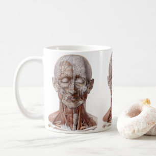 Vintage Anatomie des Menschen, Kopf-Throat-Nase Kaffeetasse