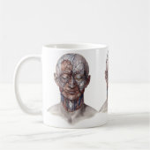 Vintage Anatomie des Menschen, Kopf-Throat-Nase Kaffeetasse (Links)