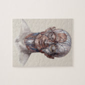 Vintage Anatomie des Menschen, Kopf-Throat-Nase Puzzle (Horizontal)