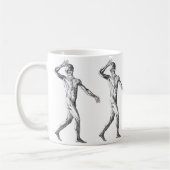 Vintage Anatomie des Menschen, Muskelmuskeln Kaffeetasse (Links)