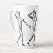 Vintage Anatomie des Menschen, Muskelmuskeln Milchtasse (Linke Ecke)