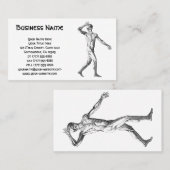 Vintage Anatomie des Menschen, Muskelmuskeln Visitenkarte (Vorne/Hinten)