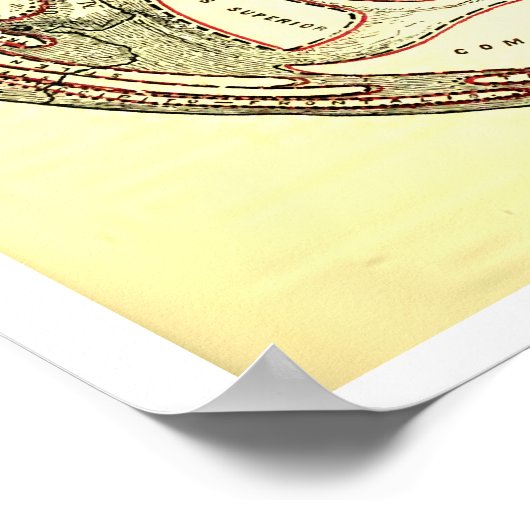 Vintage Anatomie des Schädels Poster (Ecke)