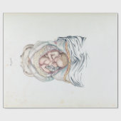 Vintage Anatomie eines menschlichen Säuglings in Geschenkpapier (Flach)