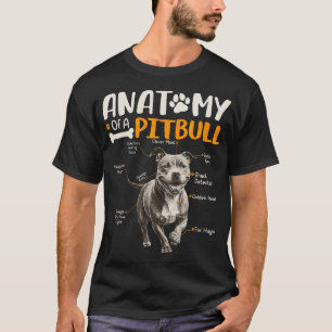 Vintage Anatomie eines Pitbull-Hundes Lustiger Wel T-Shirt
