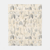 Vintage Anatomie Fleecedecke (Vorderseite)