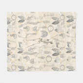 Vintage Anatomie Fleecedecke (Vorderseite (Horizontal))