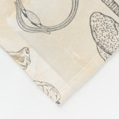 Vintage Anatomie Fleecedecke (Ecke)