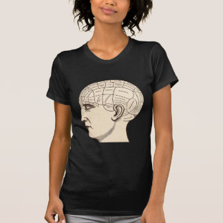 Vintage Anatomie Gehirnkarte Bild T-Shirt