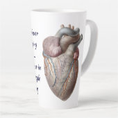 Vintage Anatomie Herzorgane gesund Milchtasse (Rechte Ecke)