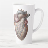 Vintage Anatomie Herzorgane gesund Milchtasse (Rechts)