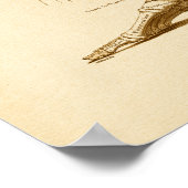 Vintage Anatomie Illustration Fußgelenkknochen Poster (Ecke)