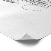 Vintage Anatomie Illustration Spine Poster (Ecke)