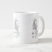 Vintage Anatomie Jumbo-Tasse (Vorderseite Rechts)