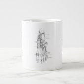 Vintage Anatomie Jumbo-Tasse (Vorderseite)