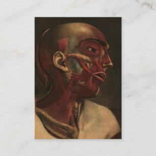 Vintage Anatomie Kopf, Hals und Schultern Visitenkarte