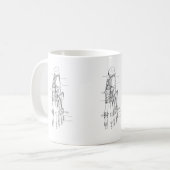 Vintage Anatomie-Kunst-Knochen des Fußes Kaffeetasse (Vorderseite Links)