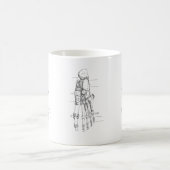 Vintage Anatomie-Kunst-Knochen des Fußes Kaffeetasse (Mittel)