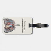 Vintage Anatomie Lunge Herzorgane Blut Gepäckanhänger (Rückseite horizontal)
