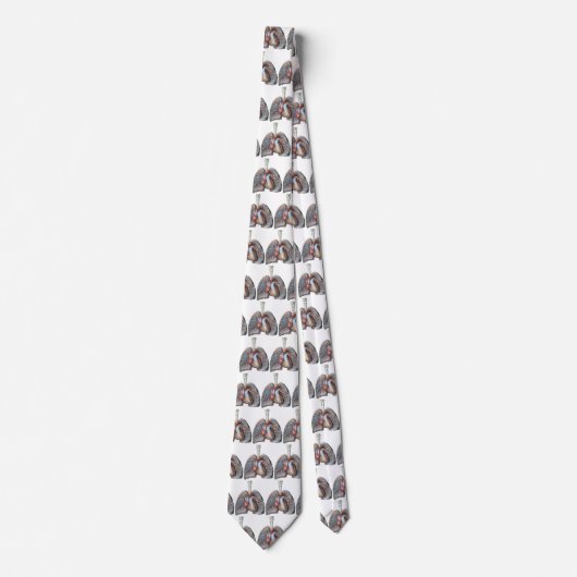 Vintage Anatomie Lunge Herzorgane Blut Krawatte (Vorderseite)