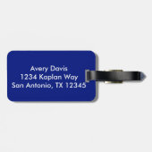 Vintage Anatomie-Muskeln des Beinblau Gepäckanhänger (Rückseite horizontal)