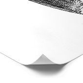 Vintage Anatomie | Rückenmuskeln (ca. 1852) | B/W Poster (Ecke)