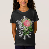 Vintage Anatomie | T-Shirt Rippen mit Blumen