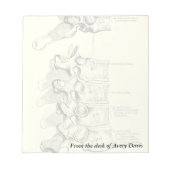 Vintage Anatomie | Vertebrae Notizblock (Vorderseite)